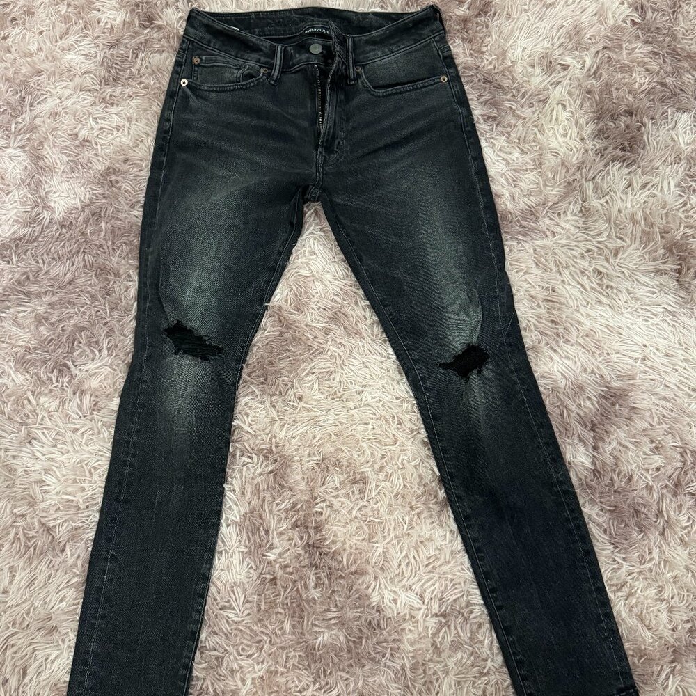 American Eagle Distressed Black Skinny Jeans (Mens, Size 30x30)